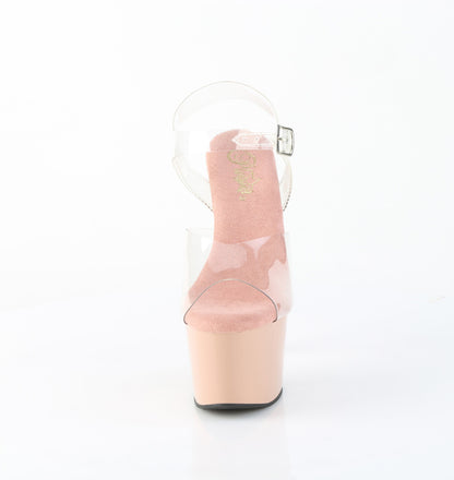 Pleaser Women's Platform Shoes ADORE-708 Clr/Blush