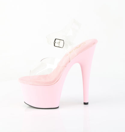 Pleaser Women's Platform Shoes ADORE-708 Clr/B. Pink