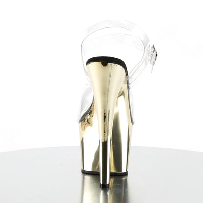 Pleaser Sandales pour femmes ADORE-708 CLR / Gold Chrome