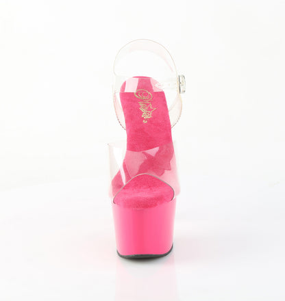 Pleaser Women's Platform Shoes ADORE-708 Clr/H. Pink