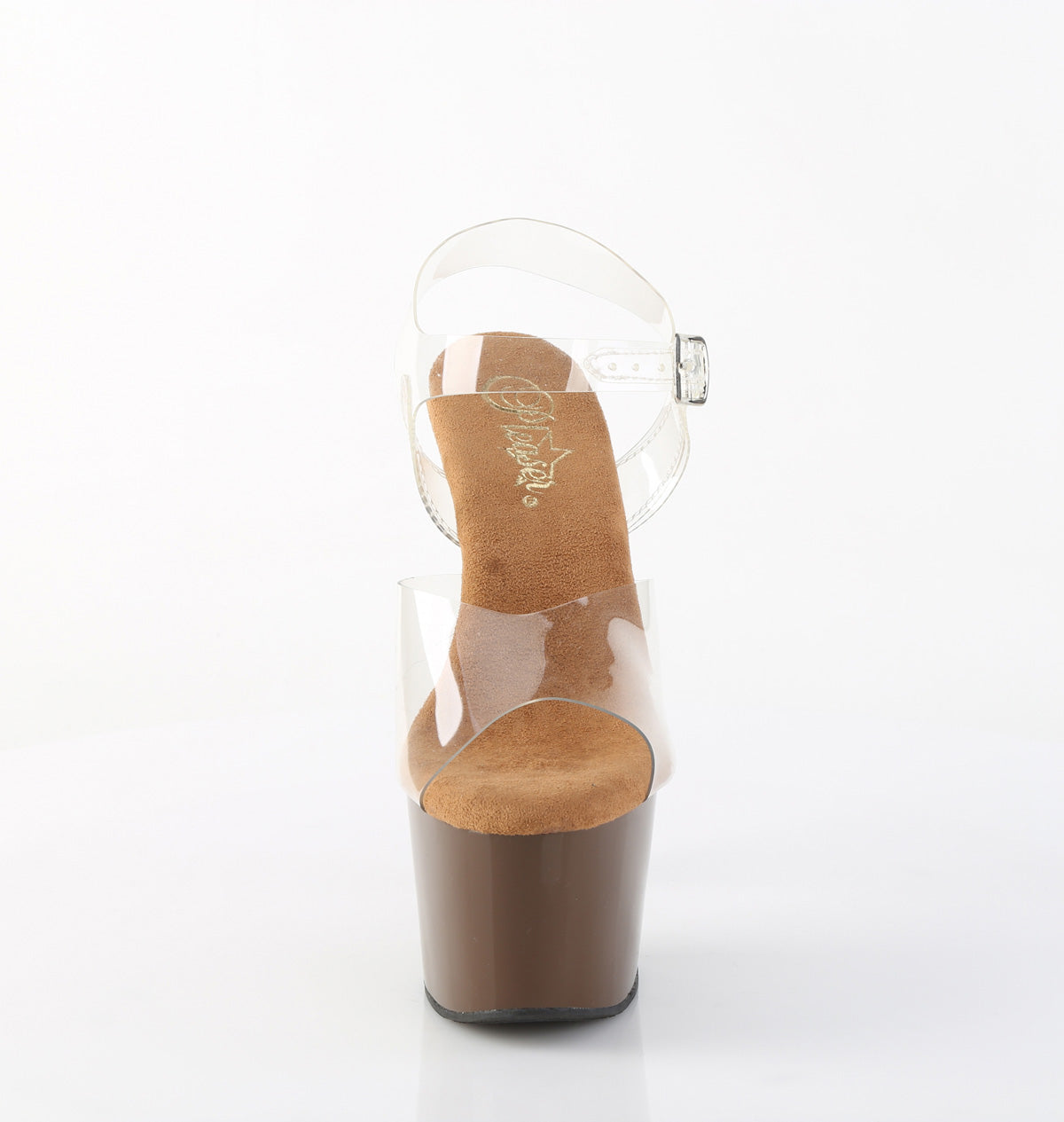 Pleaser Women's Platform Shoes ADORE-708 Clr/Mocha