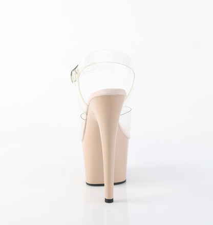 Pleaser Women's Platform Shoes ADORE-708 Clr/Nude