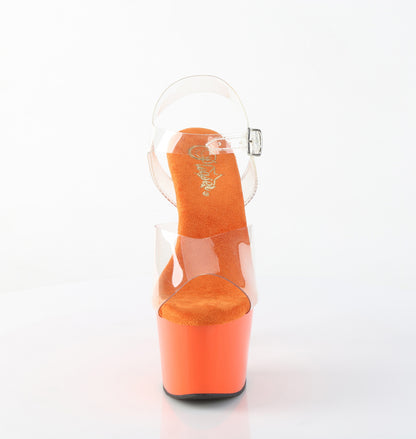 Pleaser Women's Platform Shoes ADORE-708 Clr/Orange