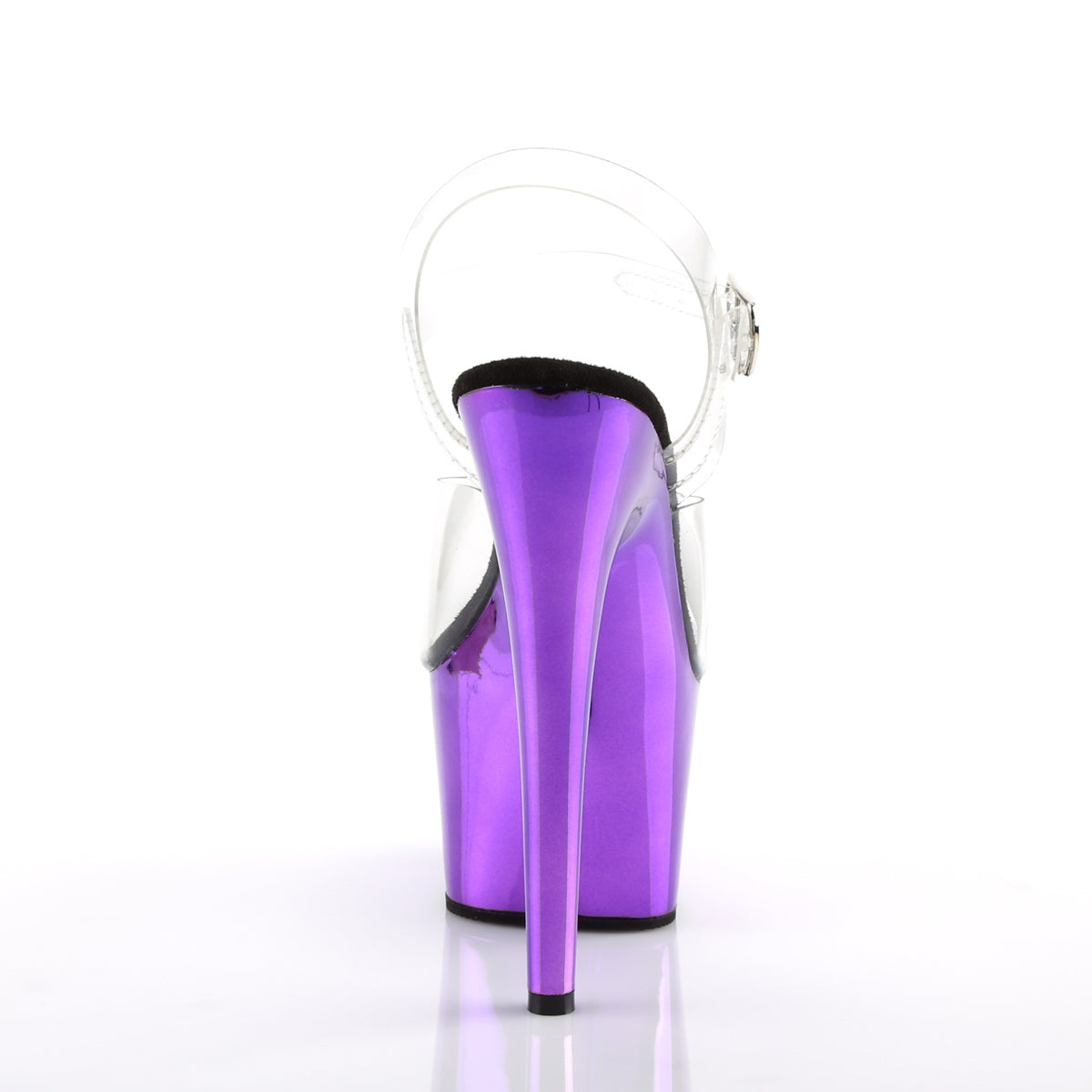 Pleaser Womens Sandals ADORE-708 Clr/Purple  Chrome