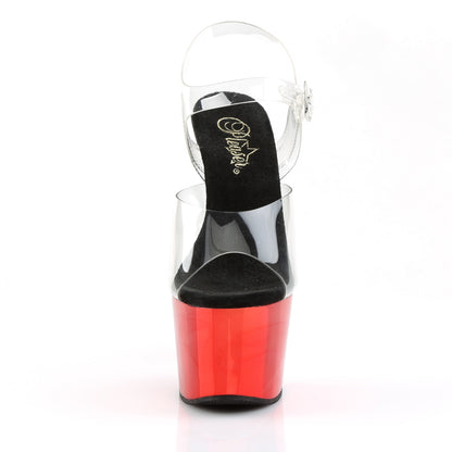 Pleaser Sandales pour femmes ADORE-708 CLR / Chrome rouge