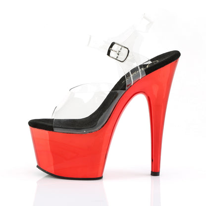 Pleaser Sandales pour femmes ADORE-708 CLR / Chrome rouge