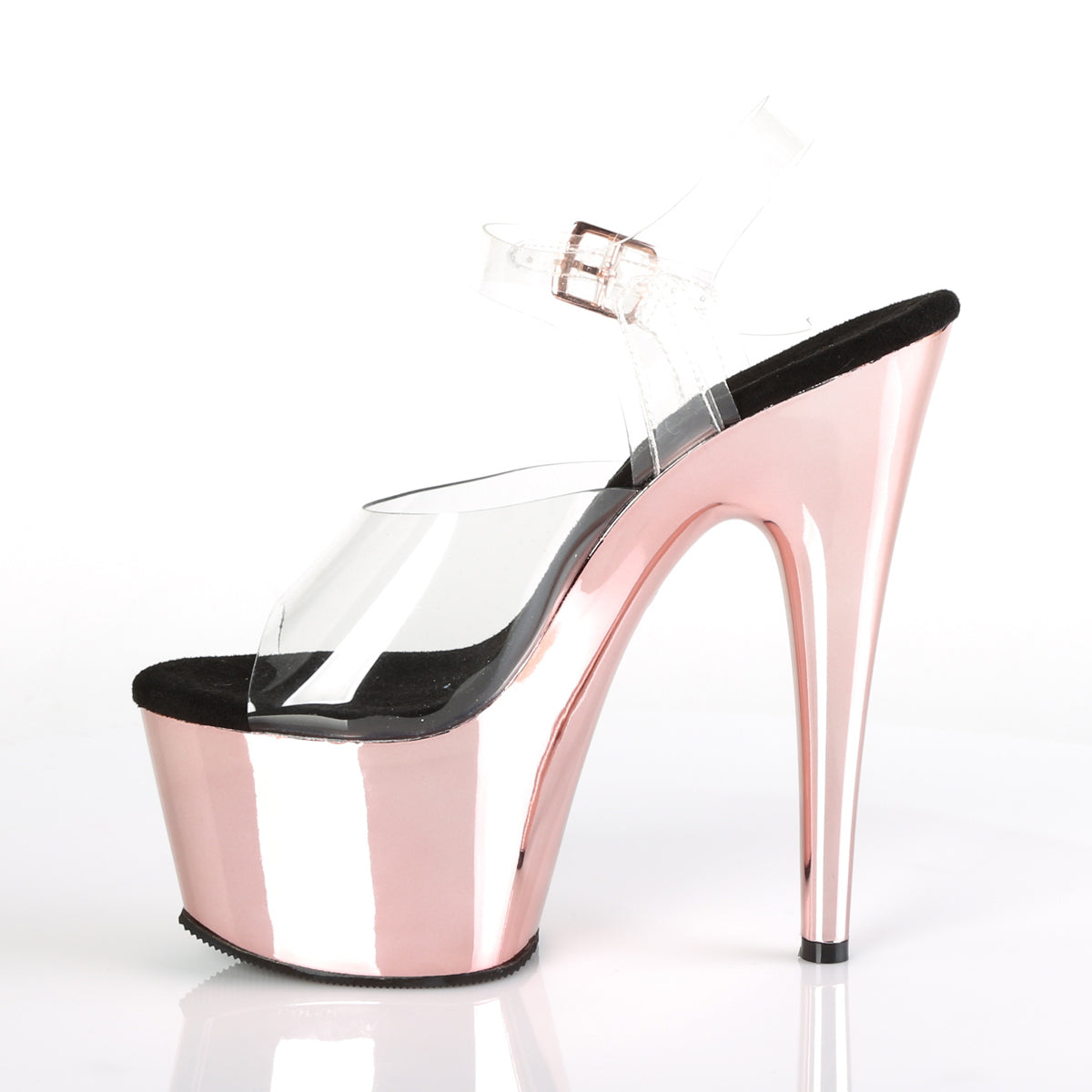 Pleaser Sandales pour femmes ADORE-708 CLR / chrome or rose