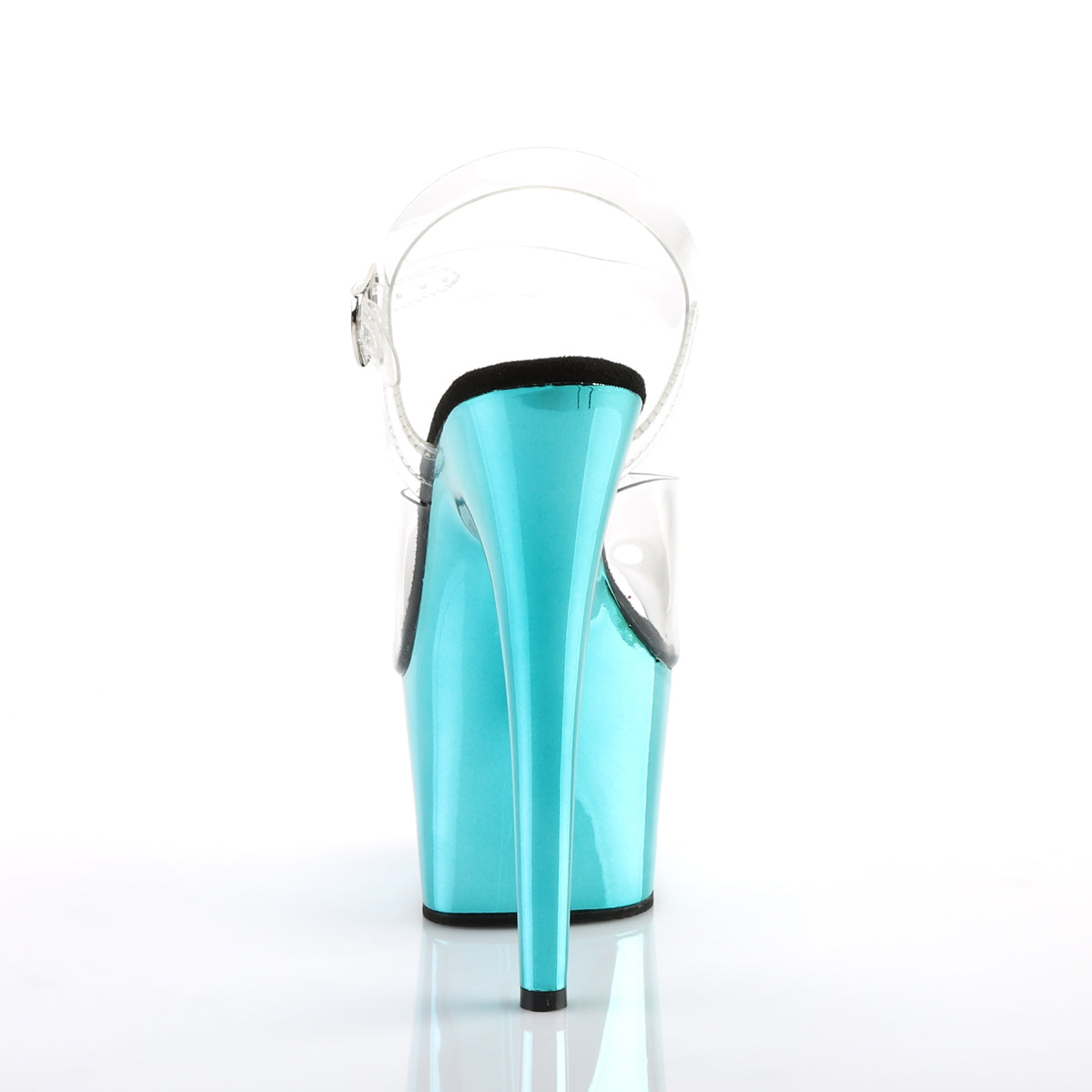 Pleaser Womens Sandals ADORE-708 Clr/Turquoise  Chrome