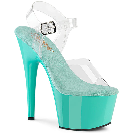 Pleaser Women's Platform Shoes ADORE-708 Clr/Aqua