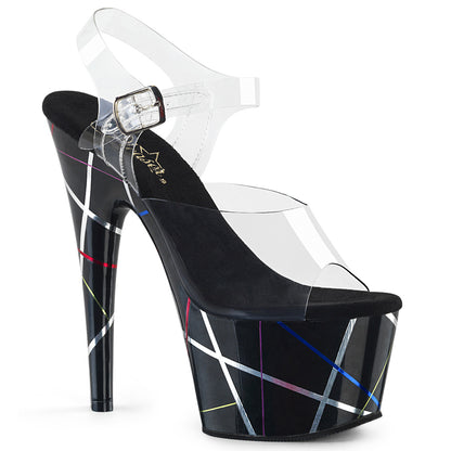 Pleaser Womens Sandals ADORE-708BMC Clr/Blk