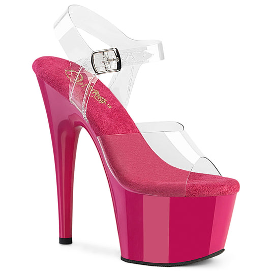 Pleaser Women's Platform Shoes ADORE-708 Clr/H. Pink