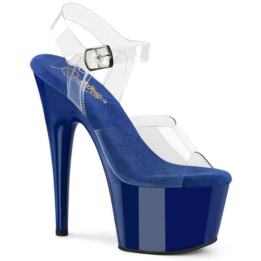 Pleaser Women's Platform Shoes ADORE-708 Clr/Royal Blue