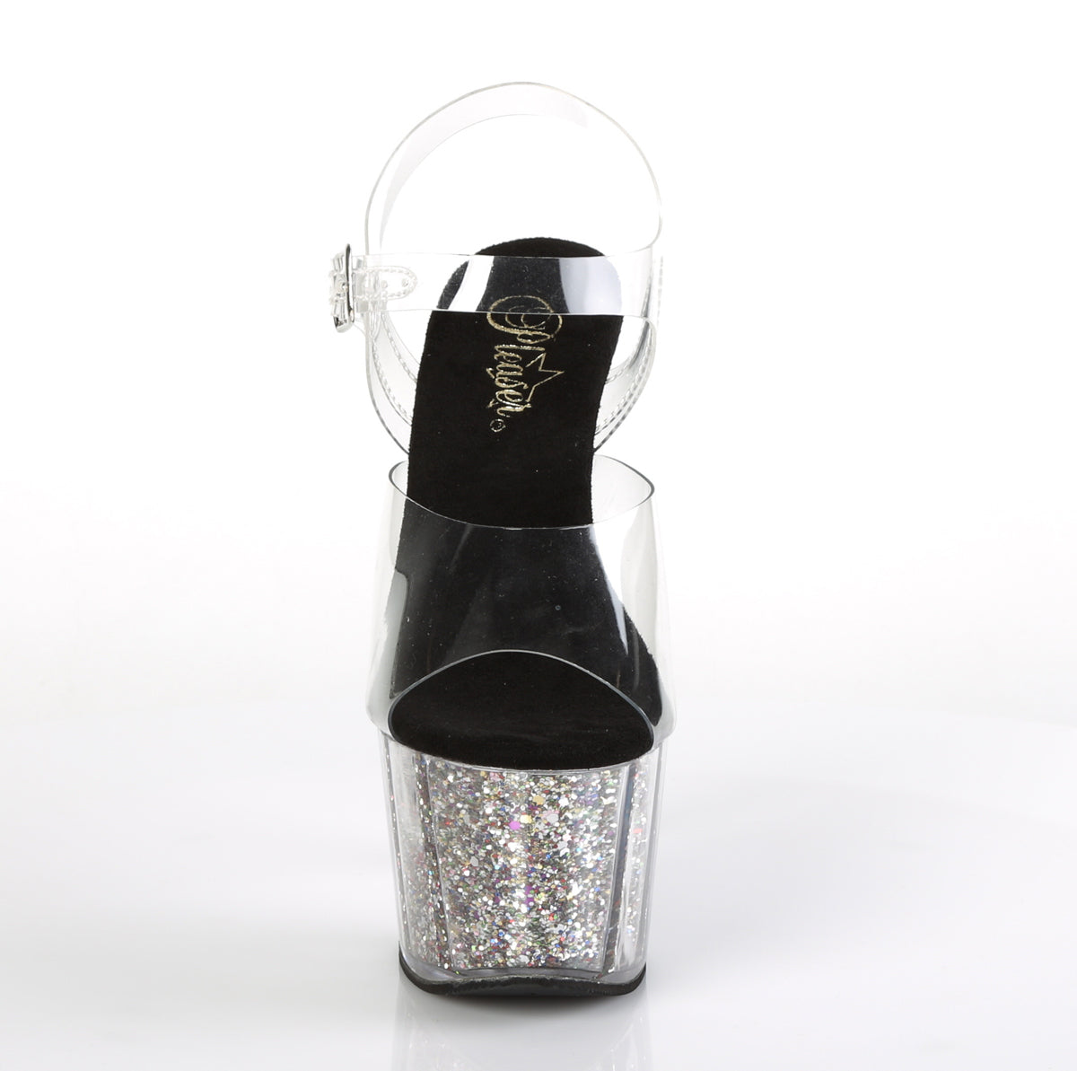 Pleaser Sandales pour femmes ADORE-708cg CLR / SLV Confetti Glitter