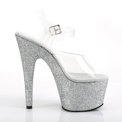 Pleaser Sandales pour femmes ADORE-708hmg CLR / SLV Multi Glitter