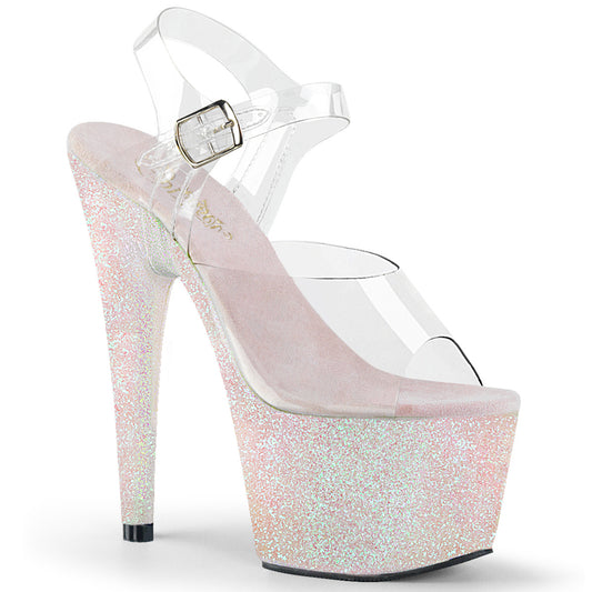 Pleaser Sandales pour femmes ADORE-708hmg CLR / opale multi-paillettes