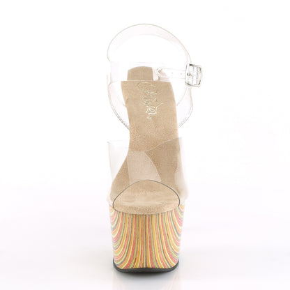 Pleaser Sandales pour femmes ADORE-708JB CLR / CREAM MULTI