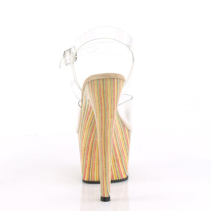 Pleaser Sandales pour femmes ADORE-708JB CLR / CREAM MULTI