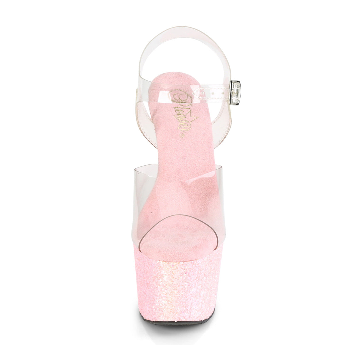 Pleaser Sandales pour femmes ADORE-708LG CLR / B. Paillettes roses