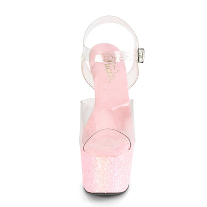 Pleaser Sandales pour femmes ADORE-708LG CLR / B. Paillettes roses