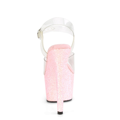 Pleaser Sandales pour femmes ADORE-708LG CLR / B. Paillettes roses