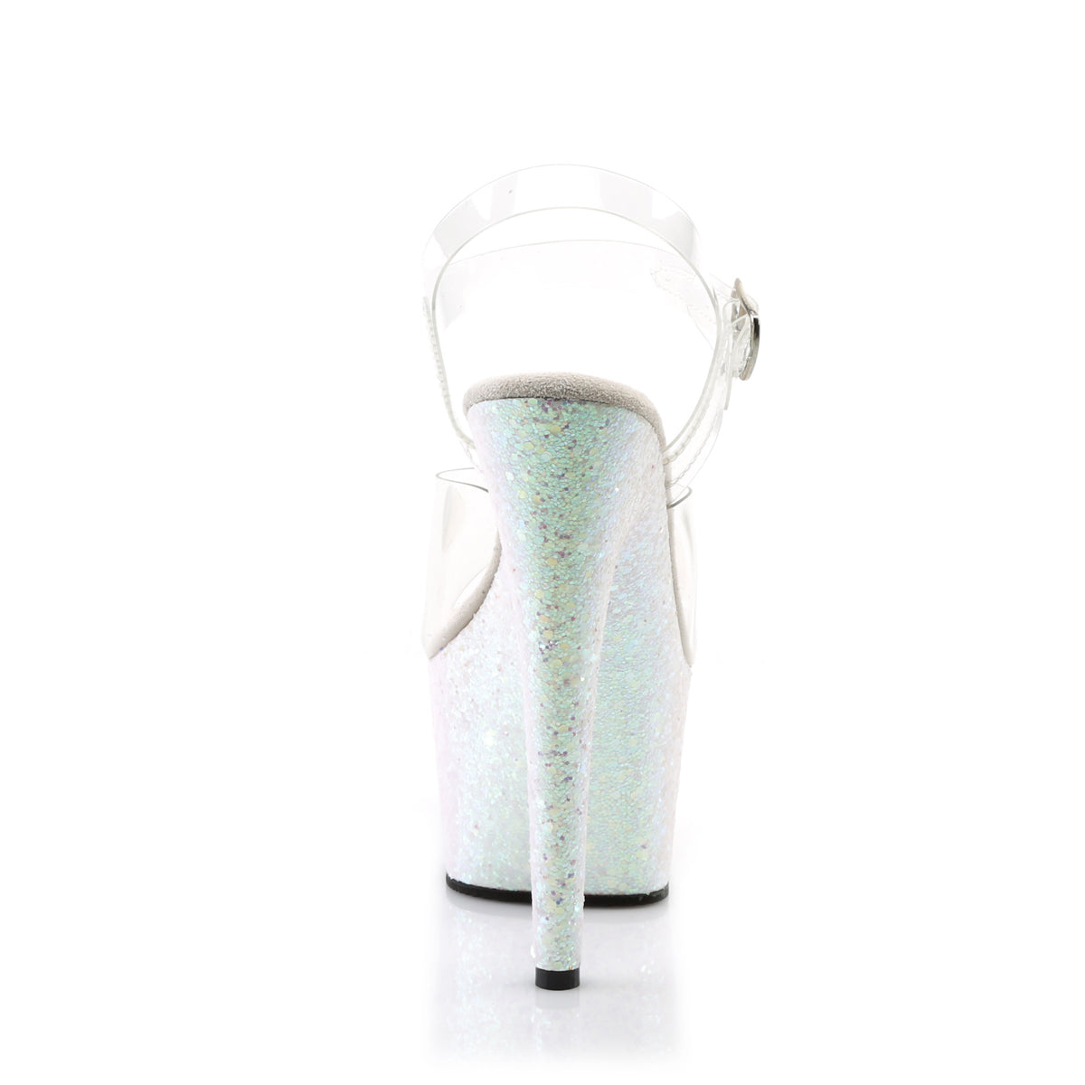 Pleaser Sandales pour femmes ADORE-708LG CLR / opale multi-paillettes