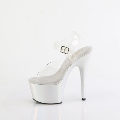 Pleaser   ADORE-708LQ Clr/Liquid Slv Hologram