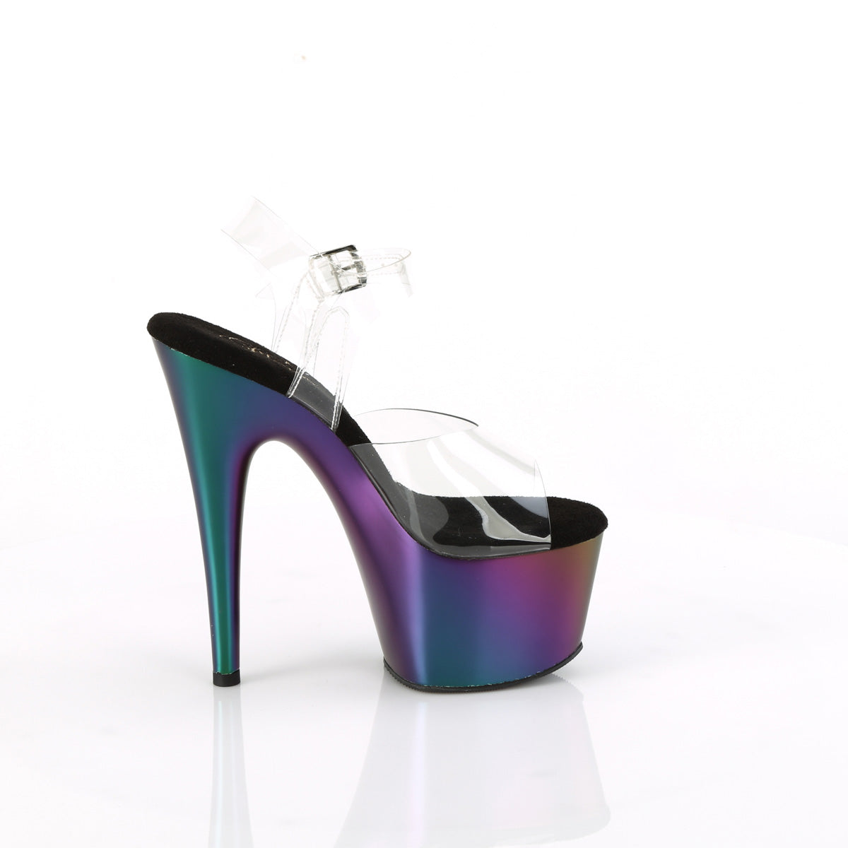 Pleaser   ADORE-708mch CLR / Chrome mat-vert violet-vert