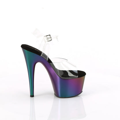 Pleaser   ADORE-708mch CLR / Chrome mat-vert violet-vert