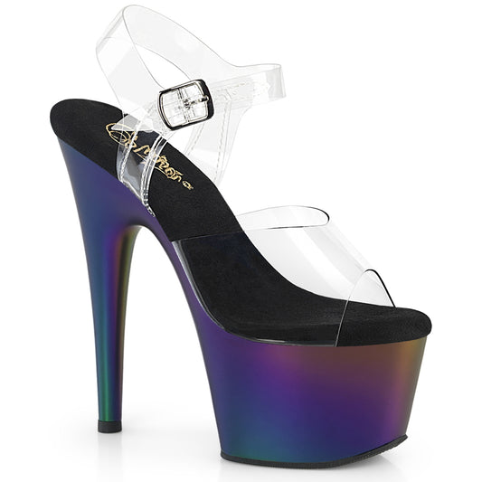 Pleaser   ADORE-708mch CLR / Chrome mat-vert violet-vert