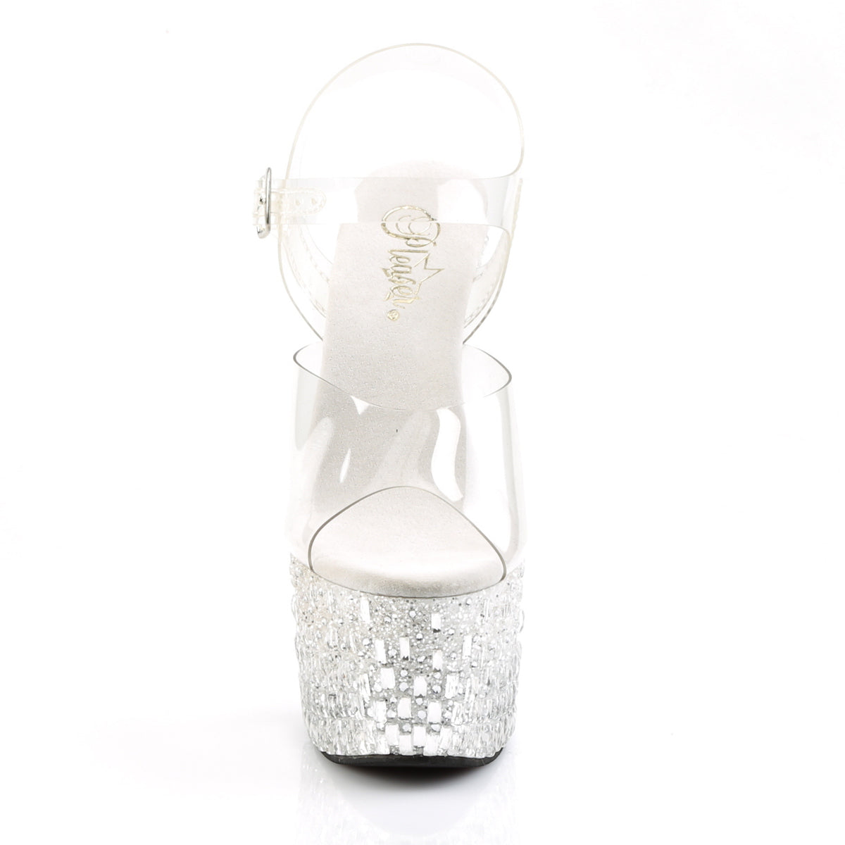 Pleaser Sandales pour femmes ADORE-708MR-5 CLR / WHT-SLV