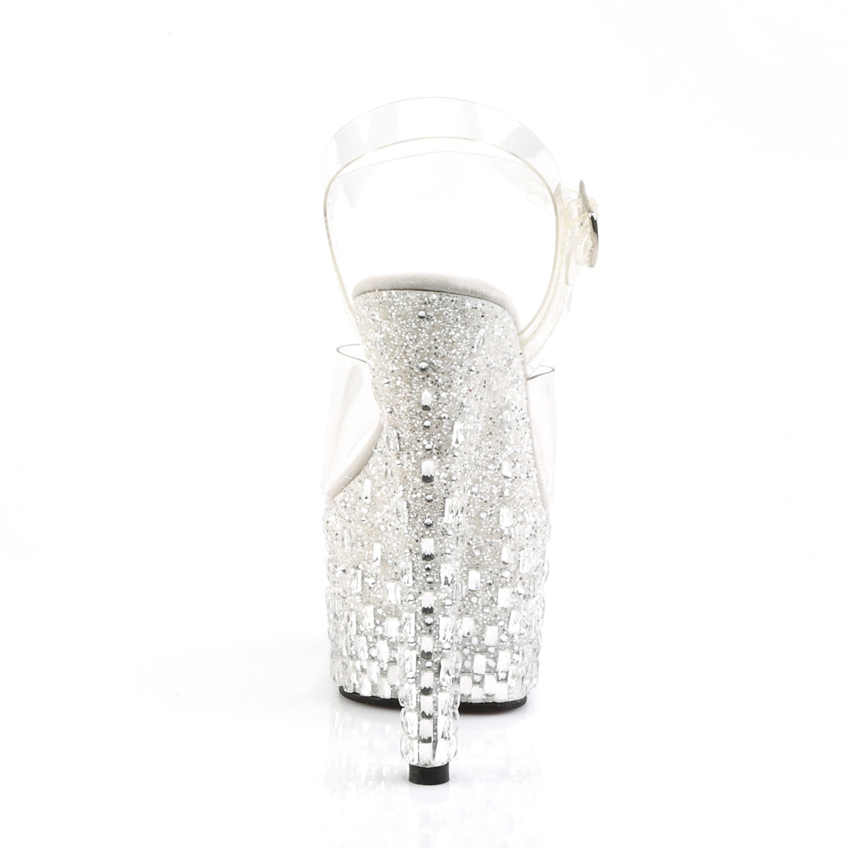 Pleaser Sandales pour femmes ADORE-708MR-5 CLR / WHT-SLV