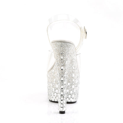 Pleaser Sandales pour femmes ADORE-708MR-5 CLR / WHT-SLV