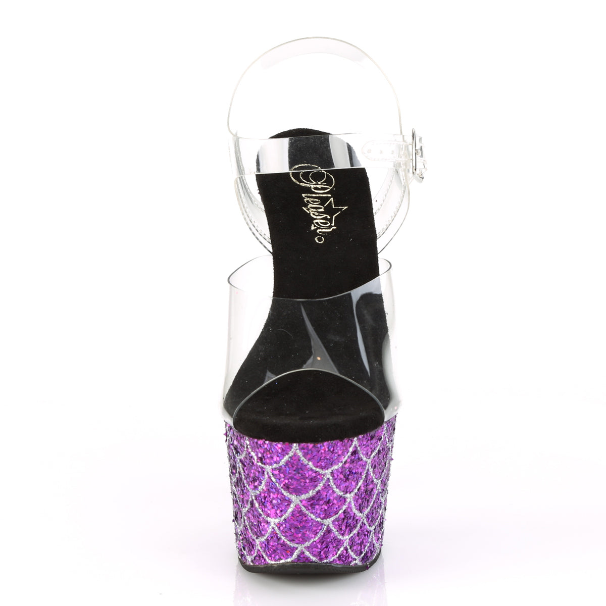 Pleaser Sandales pour femmes ADORE-708mslg CLR / Purple Multi Glitter