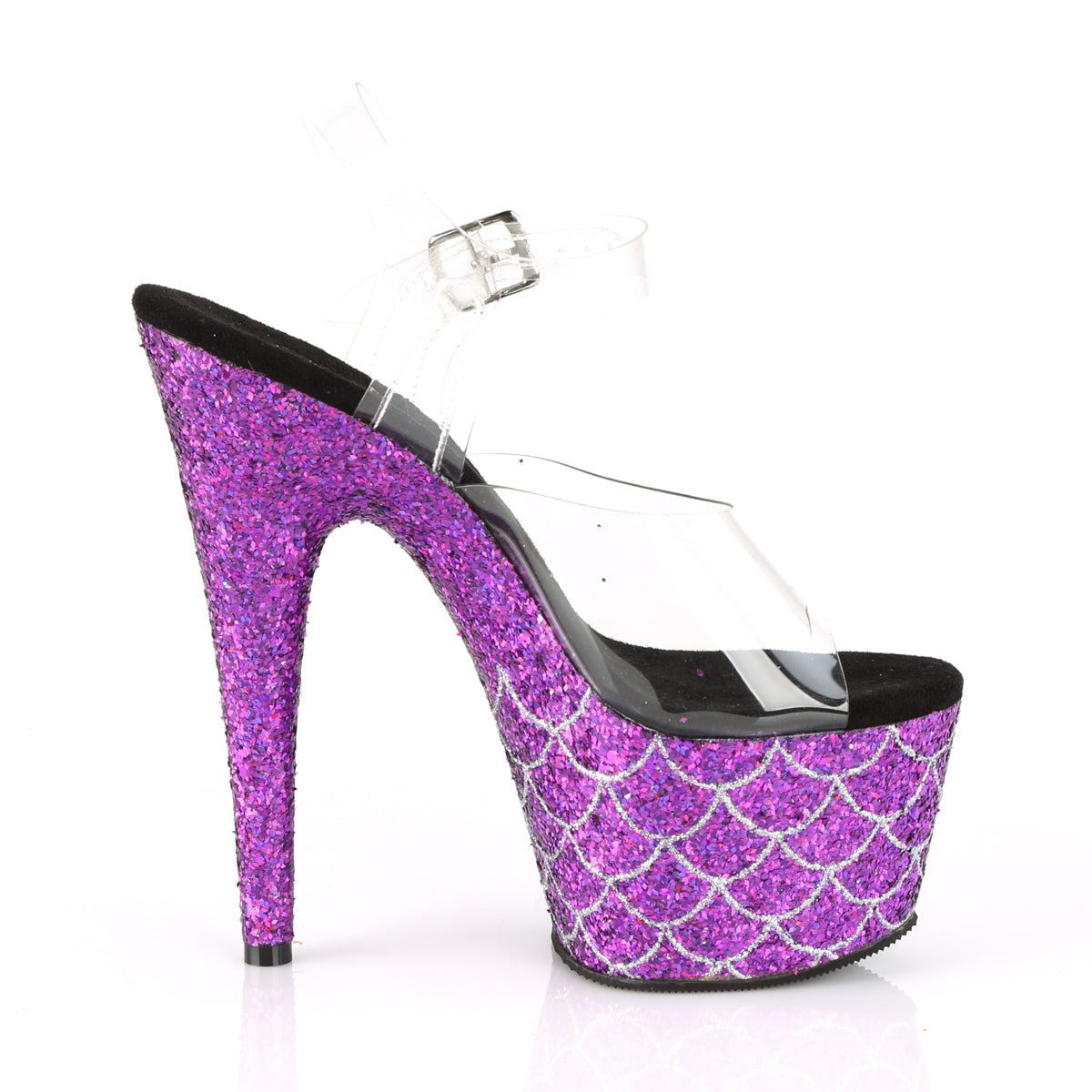 Pleaser Sandales pour femmes ADORE-708mslg CLR / Purple Multi Glitter