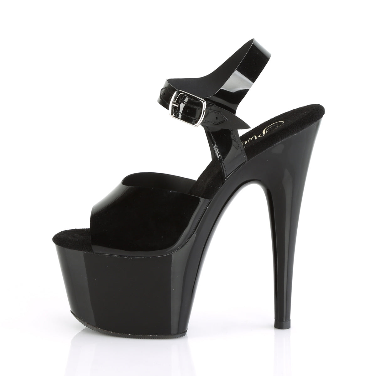 Pleaser Womens Sandals ADORE-708N Blk (Jelly-Like) TPU/Blk