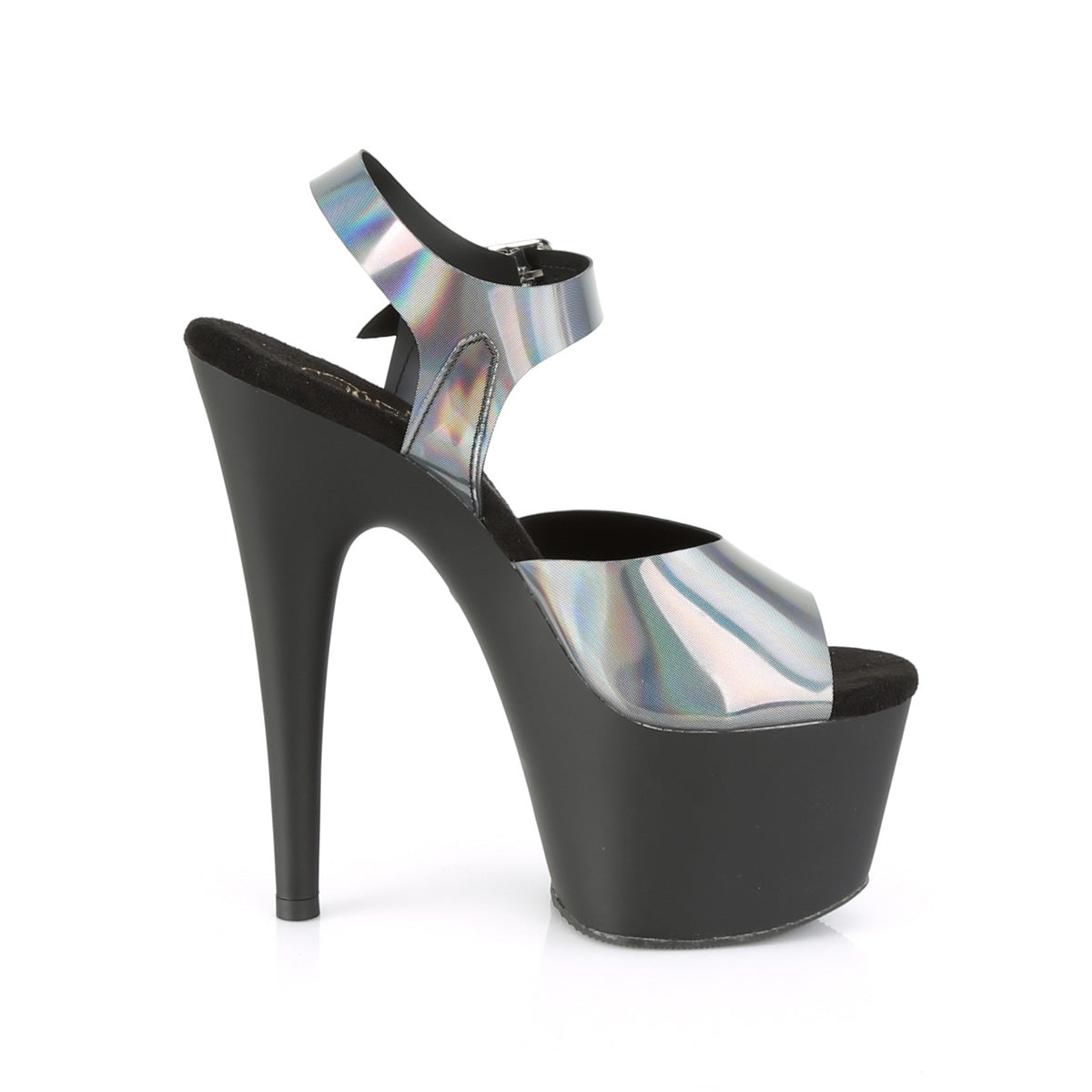 Pleaser Sandales pour femmes ADORE-708n-dt pawter hologramme tpu / blk mat