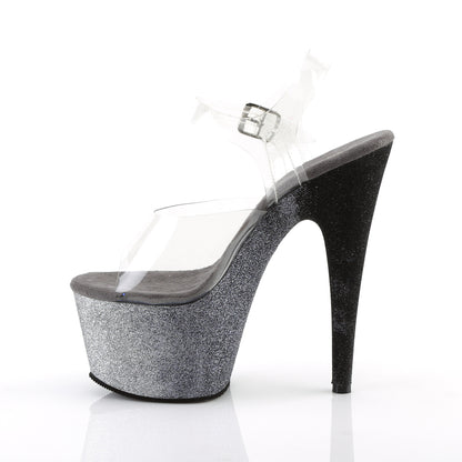 Pleaser Sandales pour femmes ADORE-708ombre CLR / SLV-BLK OMBRE