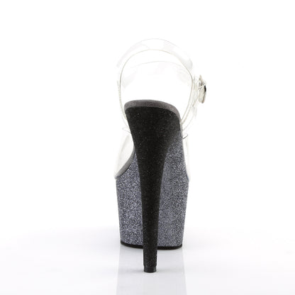 Pleaser Sandales pour femmes ADORE-708ombre CLR / SLV-BLK OMBRE