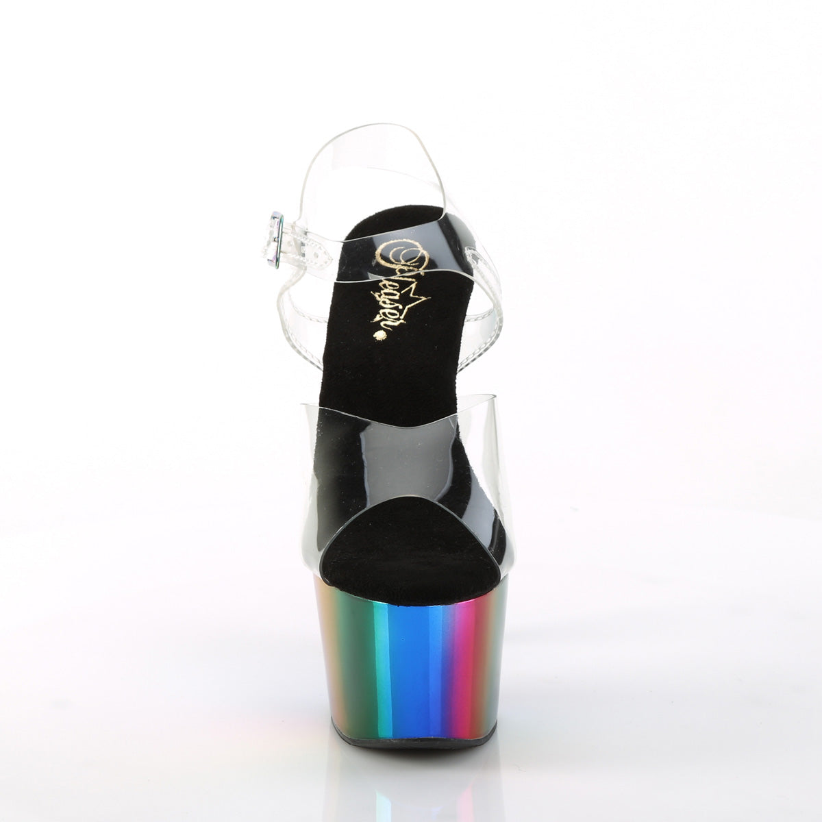 Pleaser Sandales pour femmes ADORE-708rc CLR /Rainbow Chrome