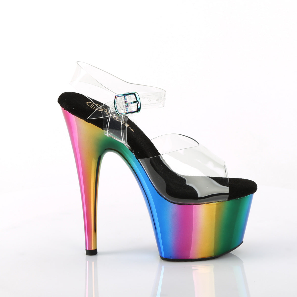 Pleaser Sandales pour femmes ADORE-708rc CLR /Rainbow Chrome