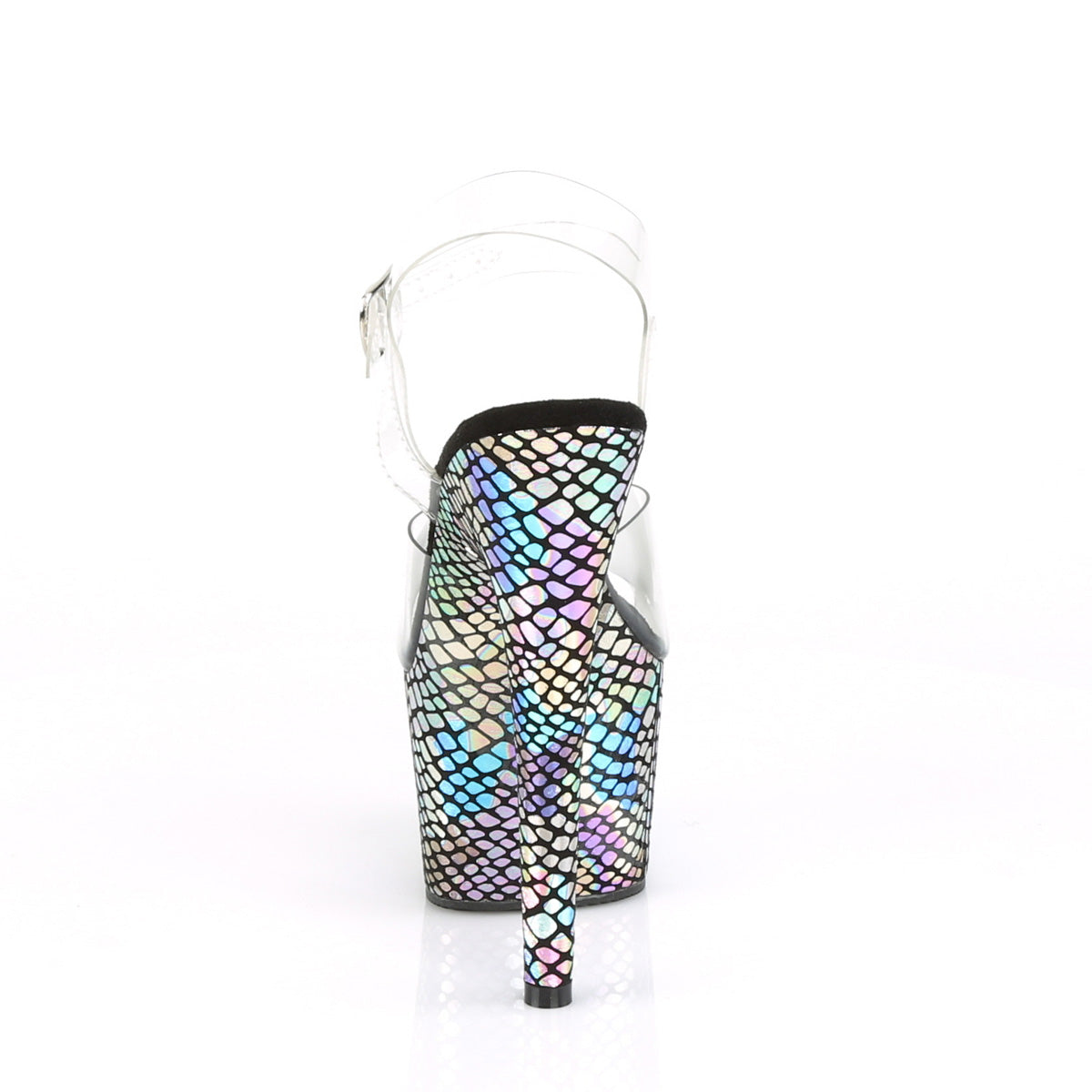 Pleaser Sandales pour femmes ADORE-708SP CLR / Violet Holo enveloppé