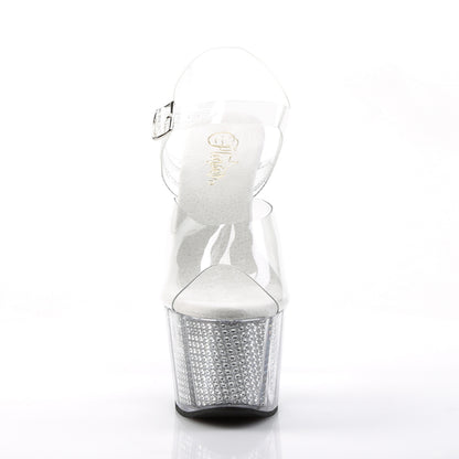 Pleaser Sandales pour femmes ADORE-708SRS CLR / SLV SRS