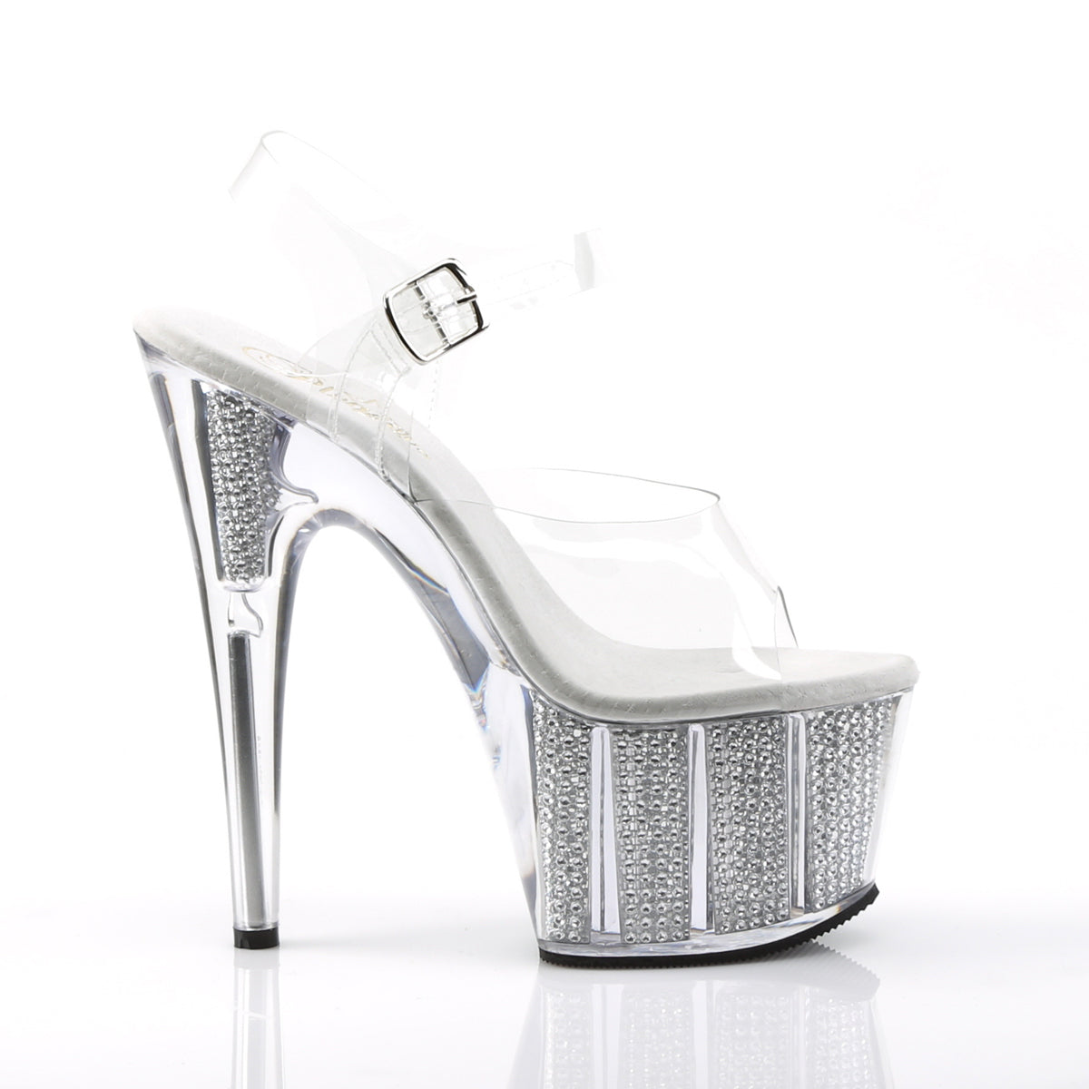 Pleaser Sandales pour femmes ADORE-708SRS CLR / SLV SRS