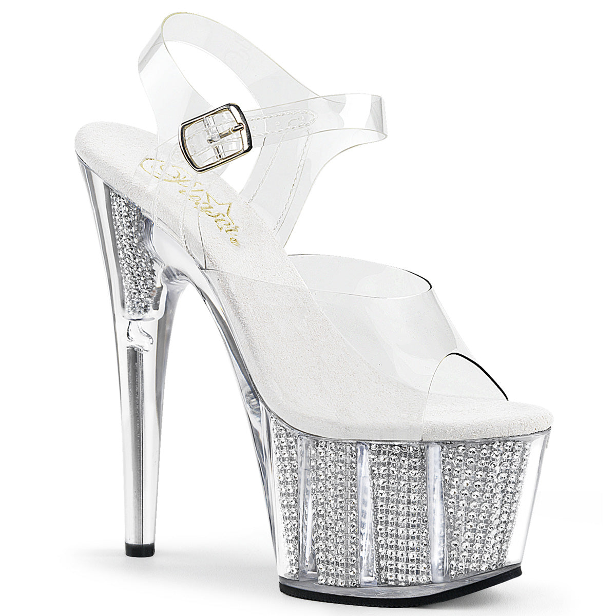 Pleaser Sandales pour femmes ADORE-708SRS CLR / SLV SRS