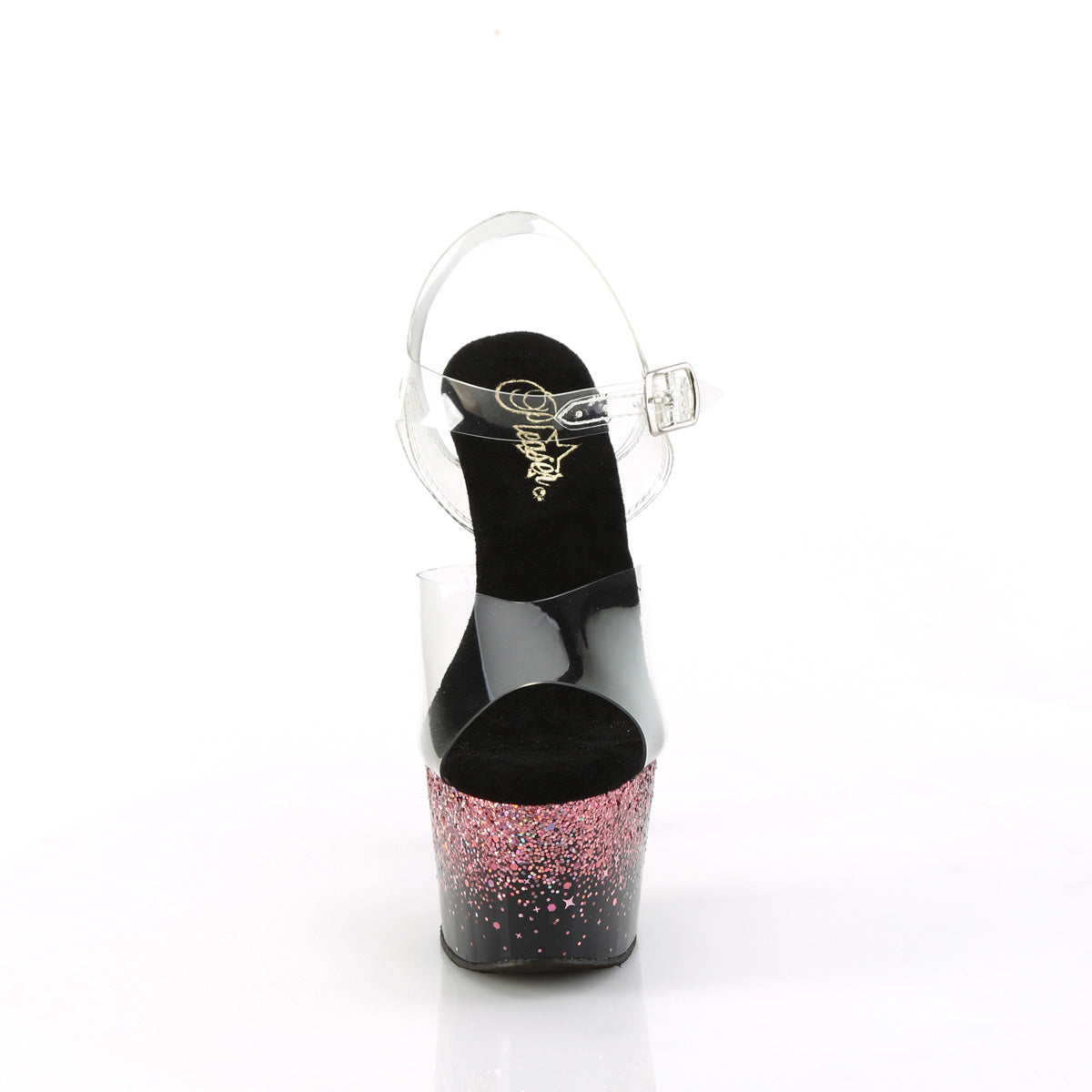 Pleaser   ADORE-708SS CLR / BLK-rose multi-paillettes