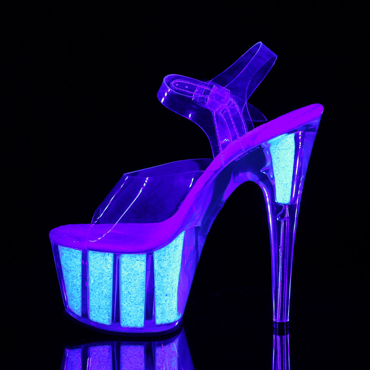 Pleaser Sandales pour femmes ADORE-708uvg CLR / NEON OPAL GLITTER