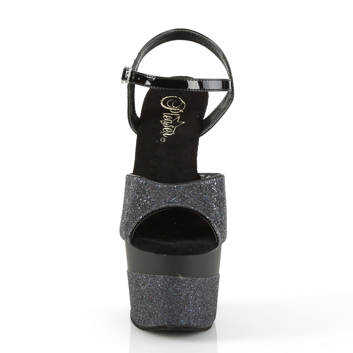 Pleaser Sandales pour femmes ADORE-709-2G BLK Multi Glitter / BLK MULTI GLITTER