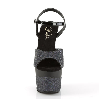 Pleaser Sandales pour femmes ADORE-709-2G BLK Multi Glitter / BLK MULTI GLITTER