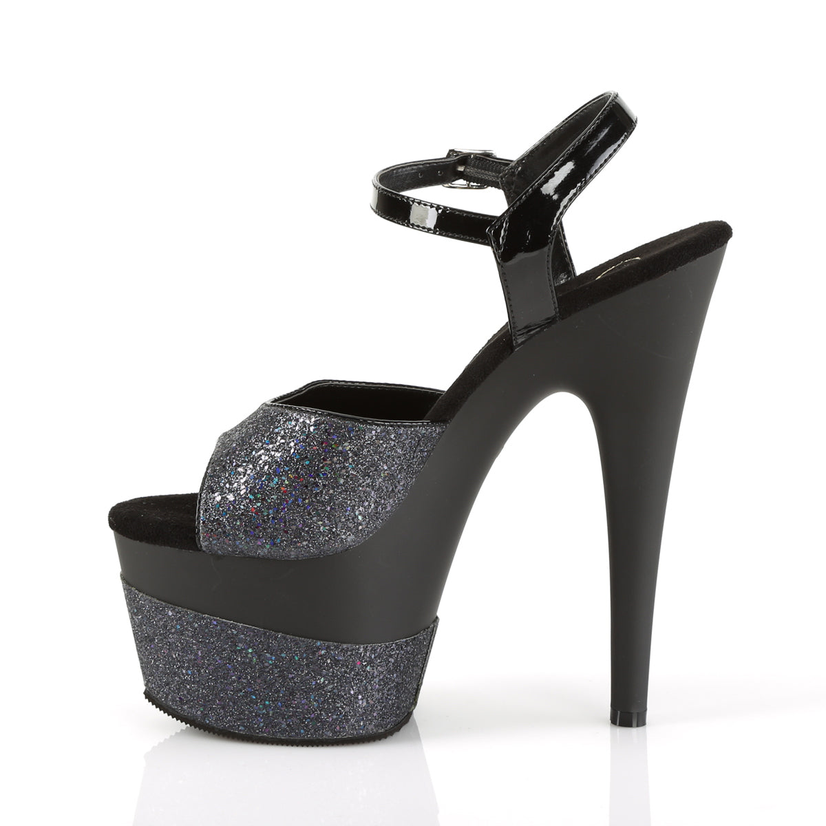 Pleaser Sandales pour femmes ADORE-709-2G BLK Multi Glitter / BLK MULTI GLITTER