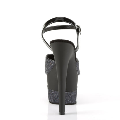Pleaser Sandales pour femmes ADORE-709-2G BLK Multi Glitter / BLK MULTI GLITTER